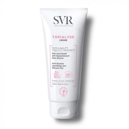 creme soin nourrissant anti dessechement 200ml topialyse peaux sensibles svr