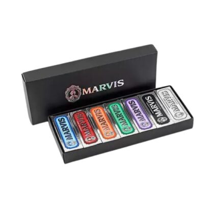 marvis marvis set de 7 mini dentifrices aromatises 7x25 ml