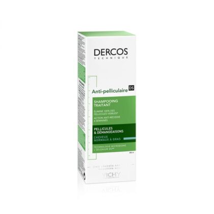 shampooing anti pelliculaire 200ml dercos cheveux normaux a gras vichy 1