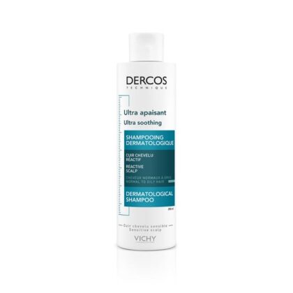 shampooing ultra apaisant 200ml cheveux normaux a gras dercos vichy 1